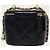 Vanity Chanel Beauty case piccolo in pelle nera e oro con catena Nero - vista 5