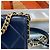 Chanel Borsa Mini WOC con catena in pelle di agnello Navy Gold Blu - vista 8