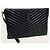 Saint Laurent Clutch Matelassé Monogram Nero e Argento - vista 3