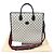 Gucci Tote Medium Interlocking in tela GG Supreme Beige Blue - vista 2