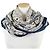 Hermès Sciarpa da donna Grand Apart Bandana Shawl in cashmere e seta Blu - vista 10