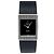 Rolex Rare Cellini Black Lacquer Dial White Gold Stripe Men's Unisex Leather Watch