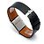 Rolex Rare Cellini Black Lacquer Dial White Gold Stripe Men's Unisex Leather Watch - view 15