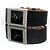 Rolex Rare Cellini Black Lacquer Dial White Gold Stripe Men's Unisex Leather Watch - view 19
