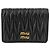 Miu Miu Portafoglio con tasca zip Matelassé Gold Logo Nero