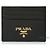Prada Kartenetui mit Metall-Logo Schwarz