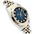 Rolex Orologio combinazione da donna Datejust con quadrante blu ombre originale e diamanti - vista 12