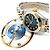 Rolex Orologio combinazione da donna Datejust con quadrante blu ombre originale e diamanti - vista 3