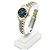 Rolex Orologio combinazione da donna Datejust con quadrante blu ombre originale e diamanti - vista 5