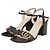 Gucci Sandali mid-heel da donna GG Marmont in pelle Nero