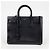 Saint Laurent Piccola Borsa Tote in Pelle Navy Blu - vista 2