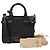 Burberry Borsa Tote a Spalla per Neonati House Check Banner in Pelle Nero