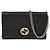 Gucci Bolso bandolera mini con cadena entrelazada para mujer Negro