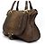 Chloé Marcie Large Python Tote Bag und Schultertasche in Dunkelbraun - Ansicht 2