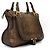 Chloé Marcie Large Python Tote Bag und Schultertasche in Dunkelbraun - Ansicht 3