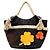 Chanel Borsa a tracolla CC in tela nera con fiori Nero