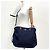 Prada Borsa Shopper in Nylon con Logo Triangolare Borsa a Tracolla Navy Blu - vista 2