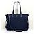 Prada Borsa Shopper in Nylon con Logo Triangolare Borsa a Tracolla Navy Blu - vista 5