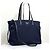 Prada Borsa Shopper in Nylon con Logo Triangolare Borsa a Tracolla Navy Blu - vista 6