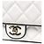 Chanel Borsa a tracolla matelassé bianca con catena Bianco - vista 8