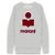 Isabel Marant Velours-Logo-Sweatshirt Grau Rot Braun