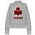 Isabel Marant MOBY Samt-Sweatshirt mit Logo Grey Red GYRD Braun