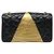 Chanel Bolsa de Ombro com Corrente e Aba em Dois Tons Black Gold Multicor - vista 3