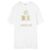 Isabel Marant Leinen T-Shirt Weiß Hellgold