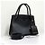 Prada Borsa Tote Saffiano Monochrome Borsa a Tracolla Nera Nero - vista 5