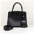 Prada Borsa Tote Saffiano Monochrome Borsa a Tracolla Nera Nero - vista 9