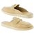 Prada Mule in camoscio beige con logo Triangle Marrone