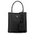 Prada Saffiano Double Small Bucket Bag Schwarz