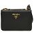 Prada Borsa crossbody Saffiano a doppia zip Nera Nero