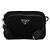 Prada Mini Borsa a Spalla Triangle Logo Re-Nylon Nero