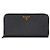 Prada Saffiano Triangle Logo Long Wallet Black