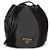 Prada Mini borsa bucket con logo triangolare in raso nero
