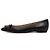 Gucci Ballerine Dionysus in pelle nera con logo argento Nero