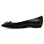 Gucci Ballerine Dionysus in pelle nera con logo argento Nero - vista 4