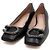 Gucci Ballerine Dionysus in pelle nera con logo argento Nero - vista 6
