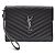 Saint Laurent Clutch con patta Monogram Cassandra Nero