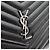 Saint Laurent Clutch con patta Monogram Cassandra Nero - vista 6