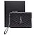 Saint Laurent Clutch con patta Monogram Cassandra Nero - vista 8