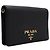 Prada Borsa a tracolla e crossbody con patta in pelle Saffiano Nero - vista 3
