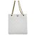 Chanel Borsa Shopper Classic CC Logo White Gold Series Bianco