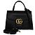 Gucci Mini borsa tote con manico e tracolla Nera Nero