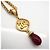 Collar largo Chanel Coco Mark Roja Dorado - vista 8