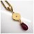 Collar largo Chanel Coco Mark Roja Dorado - vista 9
