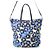 Prada Tote Bag mit Blumenprint Blau Gelb