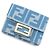 Fendi Tri-fold Canvas Portemonnaie Blau