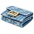Fendi Tri-fold Canvas Portemonnaie Blau - Ansicht 2